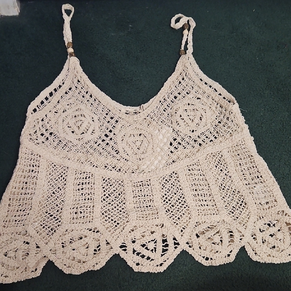 Miss Me Crochet Lace Camisole in Creamy Ivory